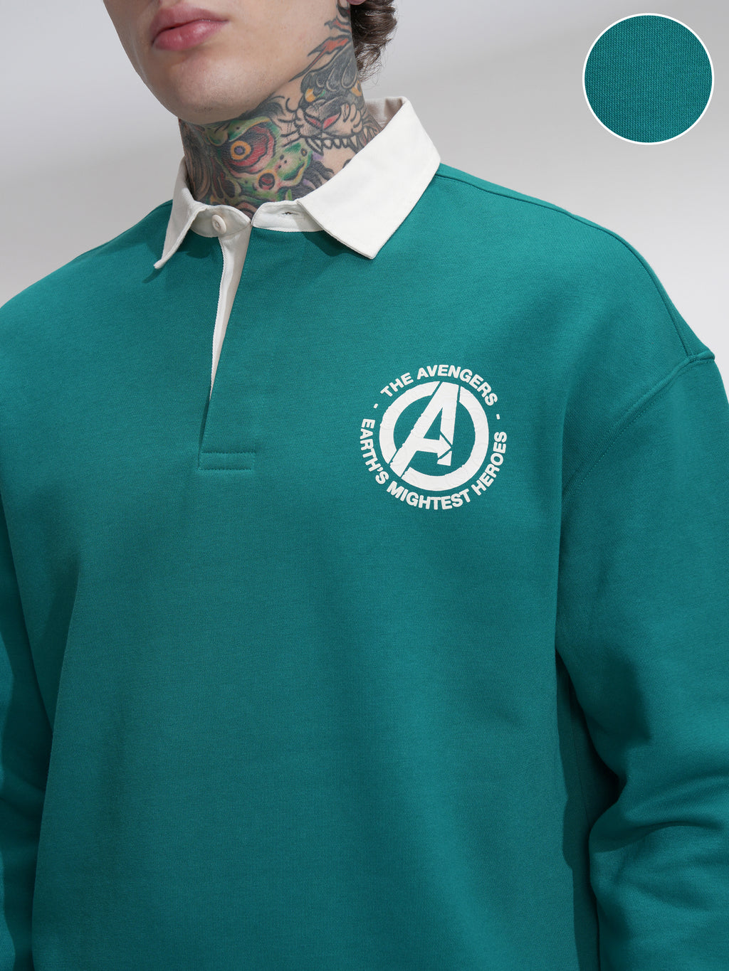 Marvel By Highlander Men Green Avengers Printed T-Shirt - Green - Image 5