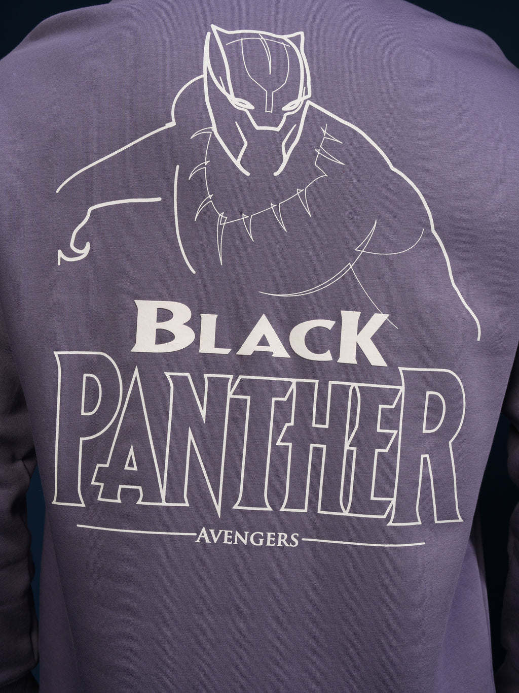 Marvel By Highlander Men Purple Black Panther Printed Polo Collar T-Shirt - Purple - Image 7
