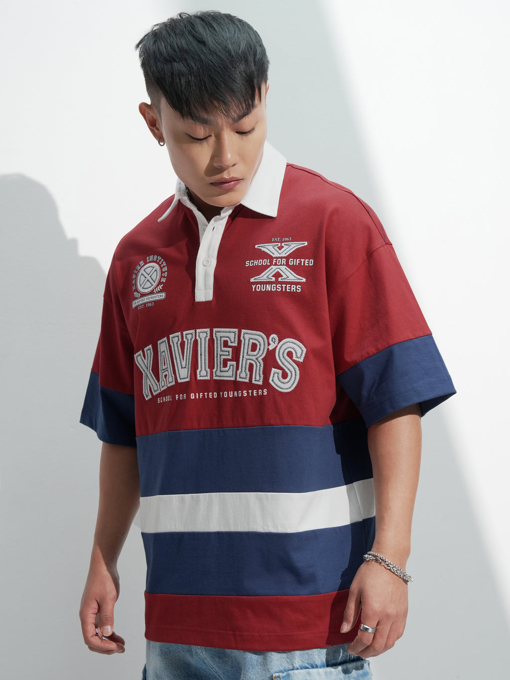 Marvel By Highlander Men Maroon X-Men Printed Polo Collar T-Shirt - Maroon - Image 4
