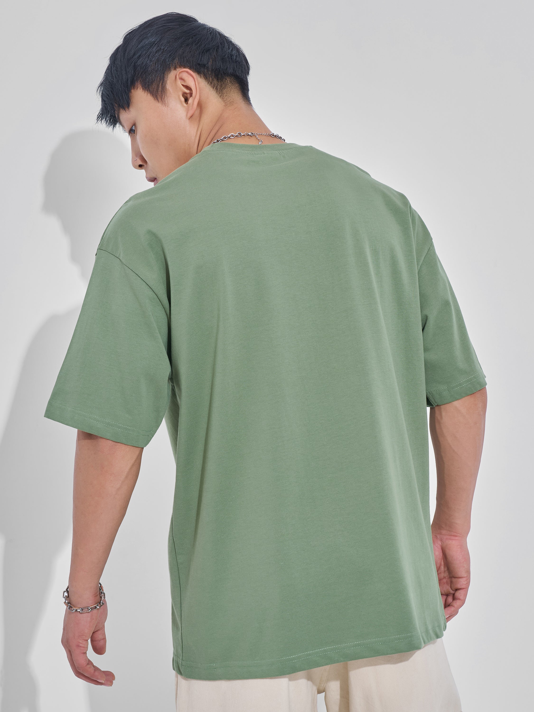 Marvel By Highlander Men Green Doctor Doom Printed Round Neck Oversized Fit T-Shirt - Green - Image 3