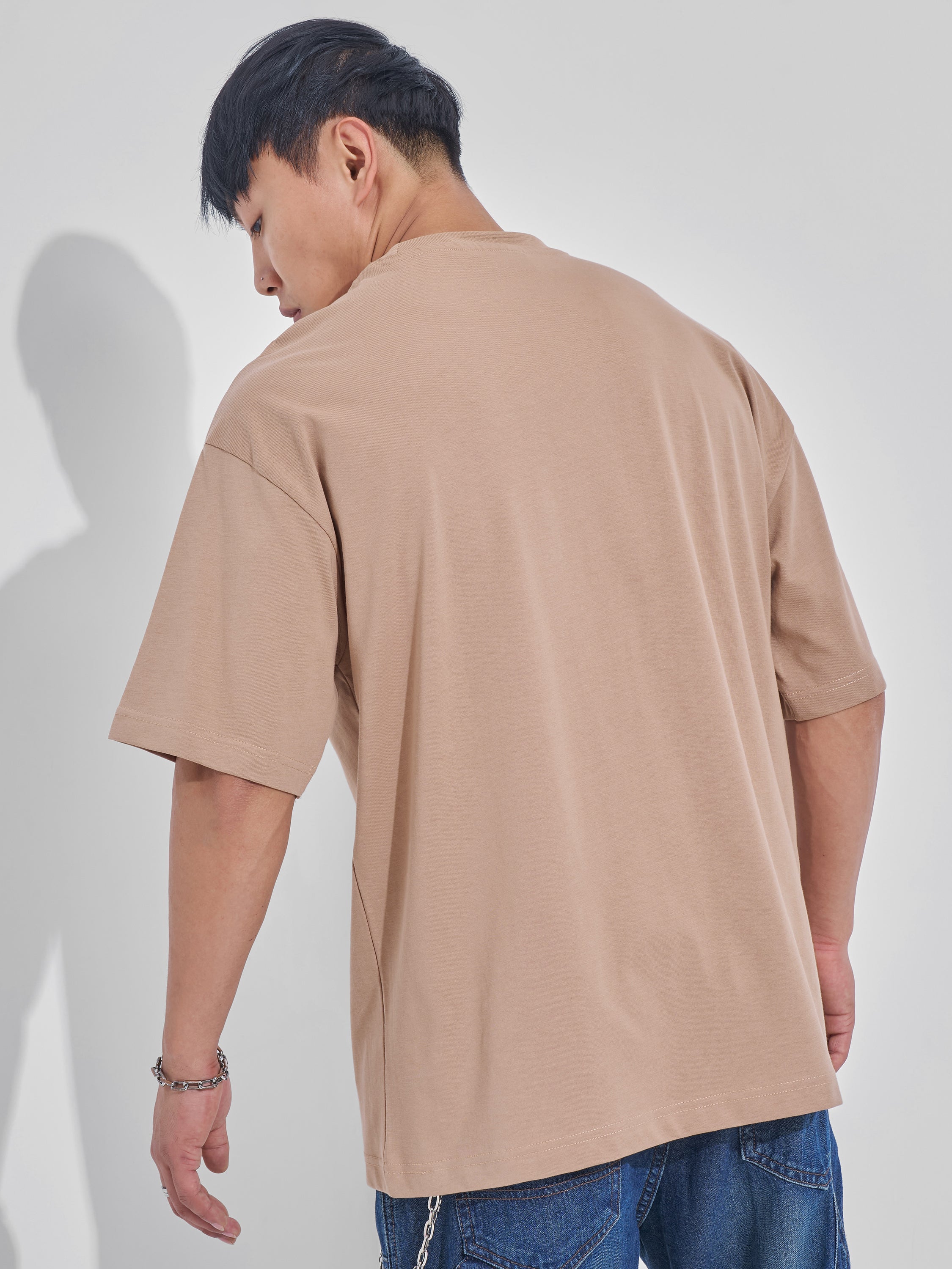 Marvel By Highlander Men Brown Doctor Doom Printed Round Neck Oversized Fit T-Shirt - Brown - Image 3