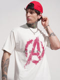 Marvel By Highlander Men Off White Avengers Printed Round Neck T-Shirt - Off White - Image 1