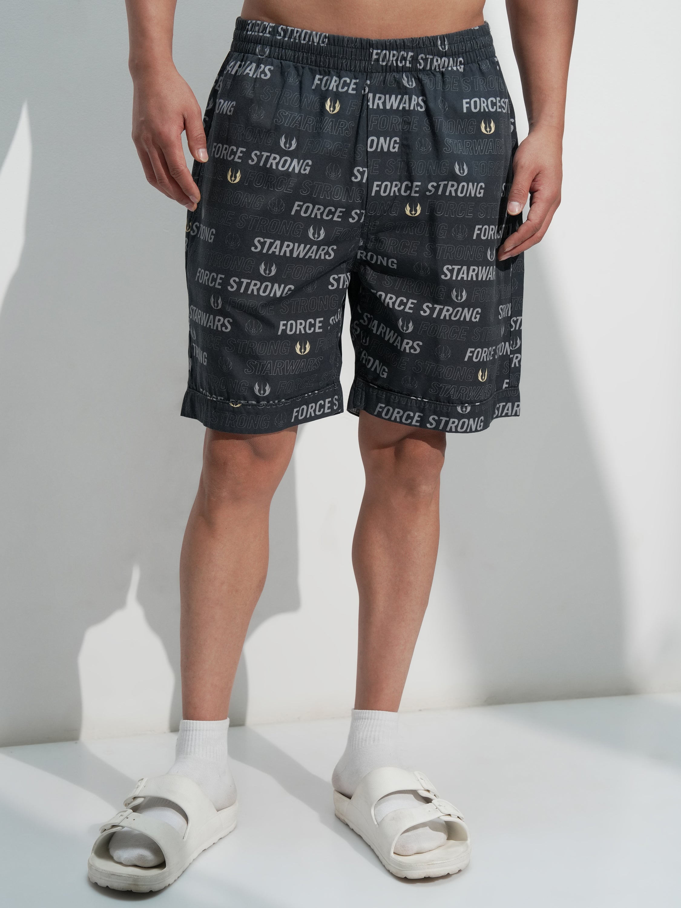 Star Wars By Highlander Men Black Darth Vader Shirt With Shorts Co-Ords - Black - Image 8