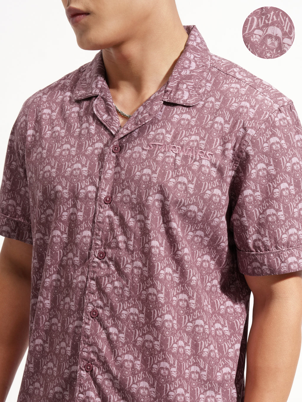 Highlander Men Purple Star Wars T-shirt With Shorts Co-Ords - Purple - Image 5