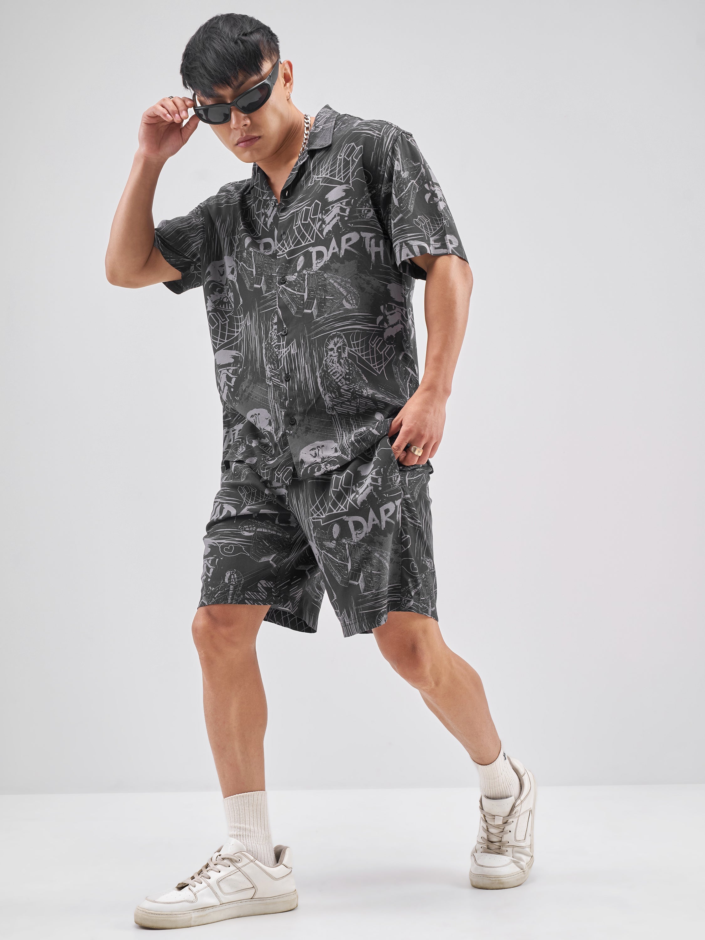 Star Wars Highlander Men Black Shirt With Shorts Co-Ords - Black - Image 2