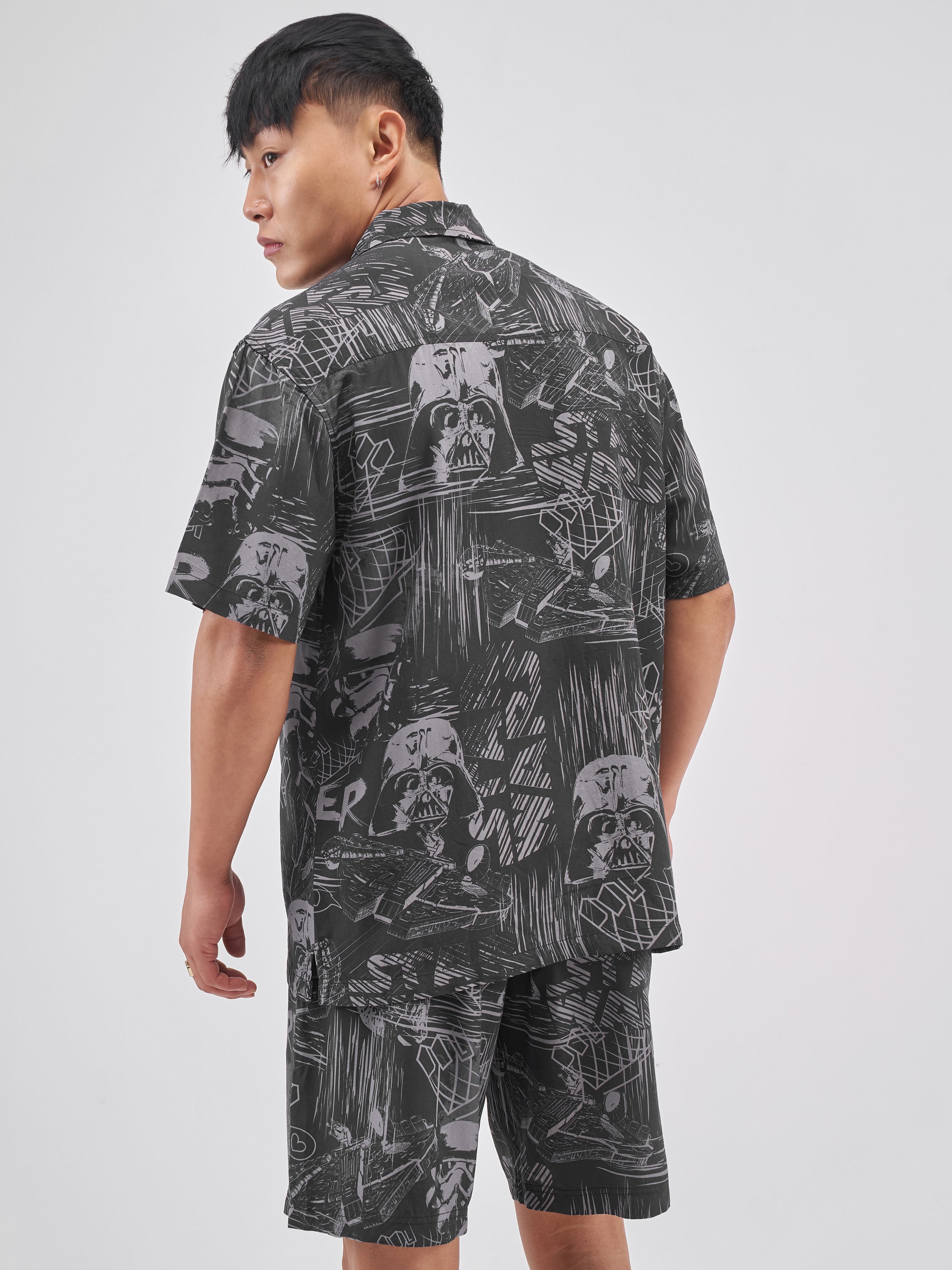 Star Wars Highlander Men Black Shirt With Shorts Co-Ords - Black - Image 3