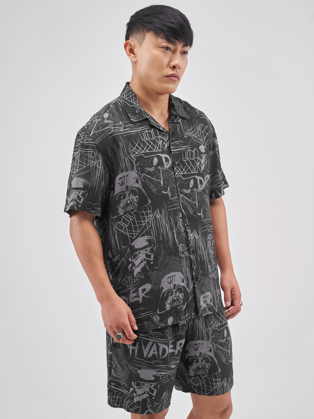 Star Wars Highlander Men Black Shirt With Shorts Co-Ords - Black - Image 6