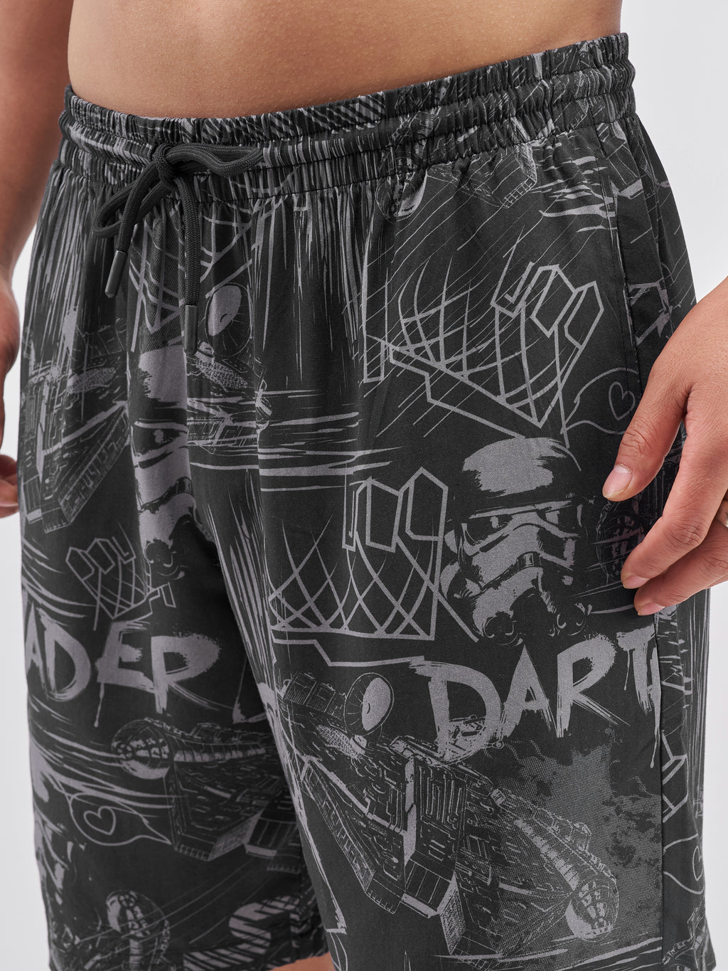 Star Wars Highlander Men Black Shirt With Shorts Co-Ords - Black - Image 7