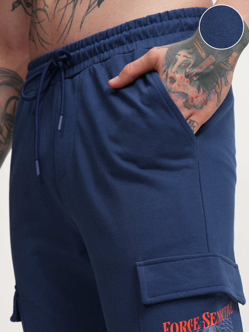 Star War By Highlander Men Navy Blue Grogu Printed Relaxed Fit Joggers - Navy Blue - Image 5
