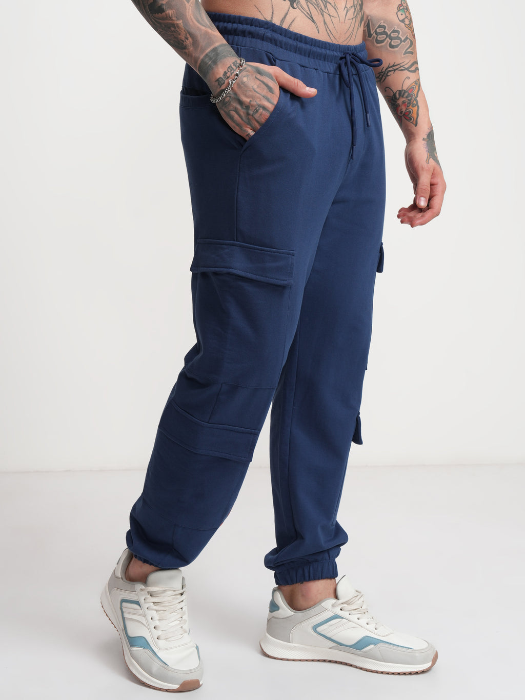 Star War By Highlander Men Navy Blue Grogu Printed Relaxed Fit Joggers - Navy Blue - Image 6
