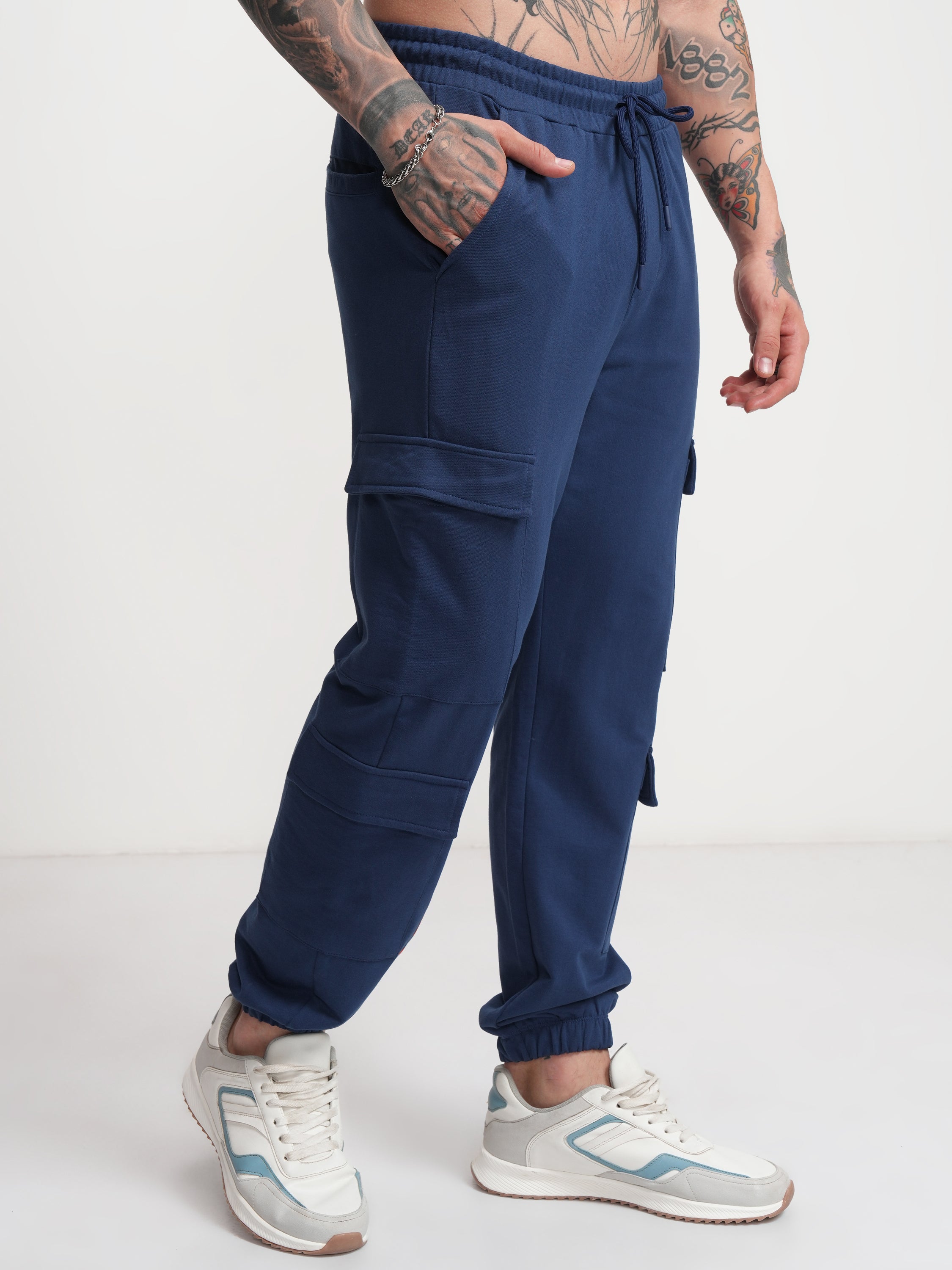 Star War By Highlander Men Navy Blue Grogu Printed Relaxed Fit Joggers - Navy Blue - Image 6