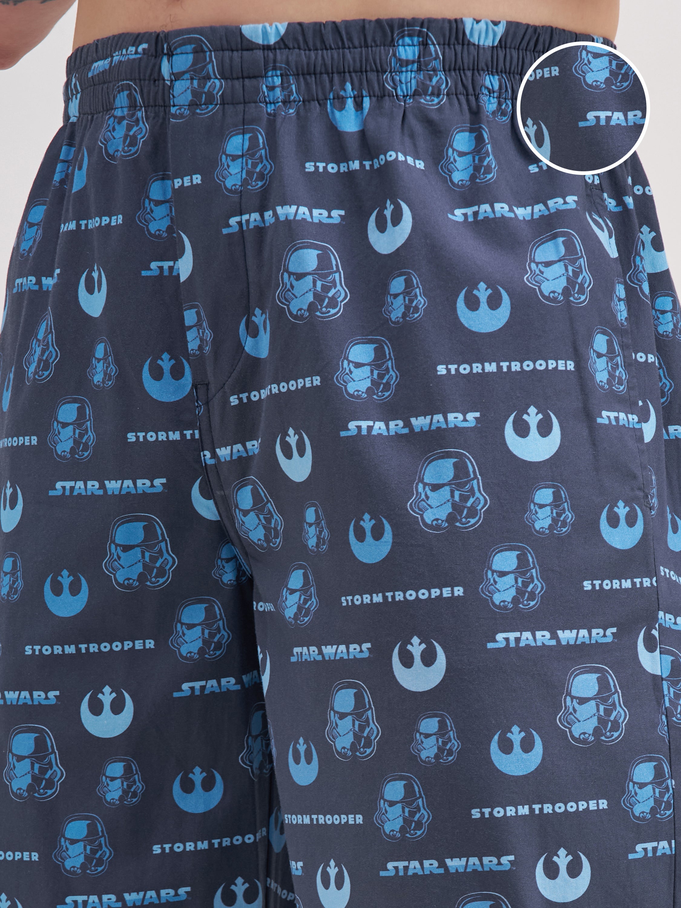 Star Wars By Highlander Men Navy Blue Strom Trooper Printed Lounge Pant - Navy Blue - Image 5