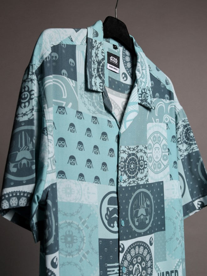 Star Wars By Highlander Men Blue Troopers Printed Relaxed Fit Casual Shirt - Blue - Image 7