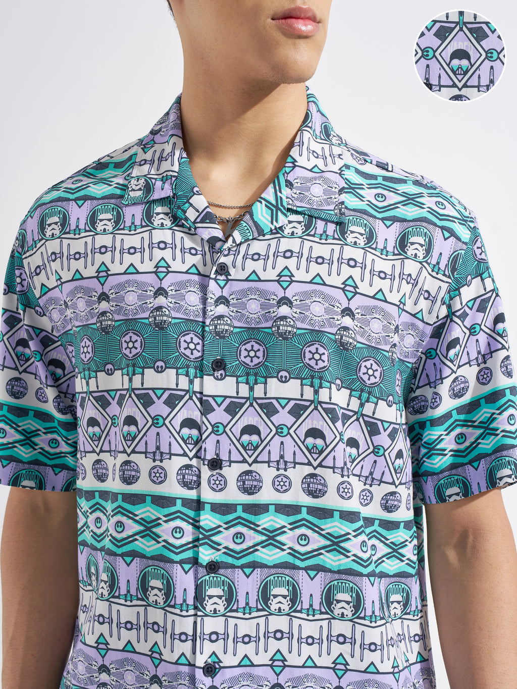 Highlander Men Multi Star Wars Printed Relaxed Fit Casual Shirt
