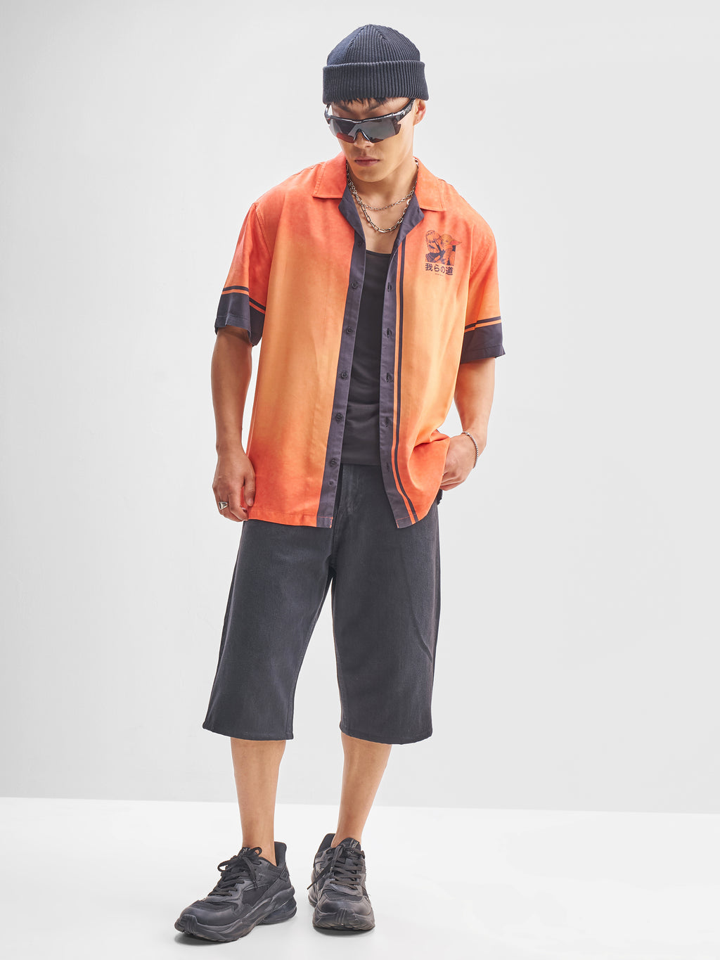 Star Wars By Highlander Men Orange The Mandalorian And Grogu Printed Relaxed Fit Casual Shirt - Orange - Image 2