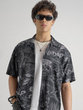 Starwars By Highlander Men Black Darth Vader Printed Relaxed Fit Casual Shirt - Black - Image 1