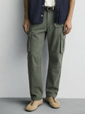 Highlander Men Olive Star Wars Loose Fit Solid Regular Trouser - Olive - Image 1
