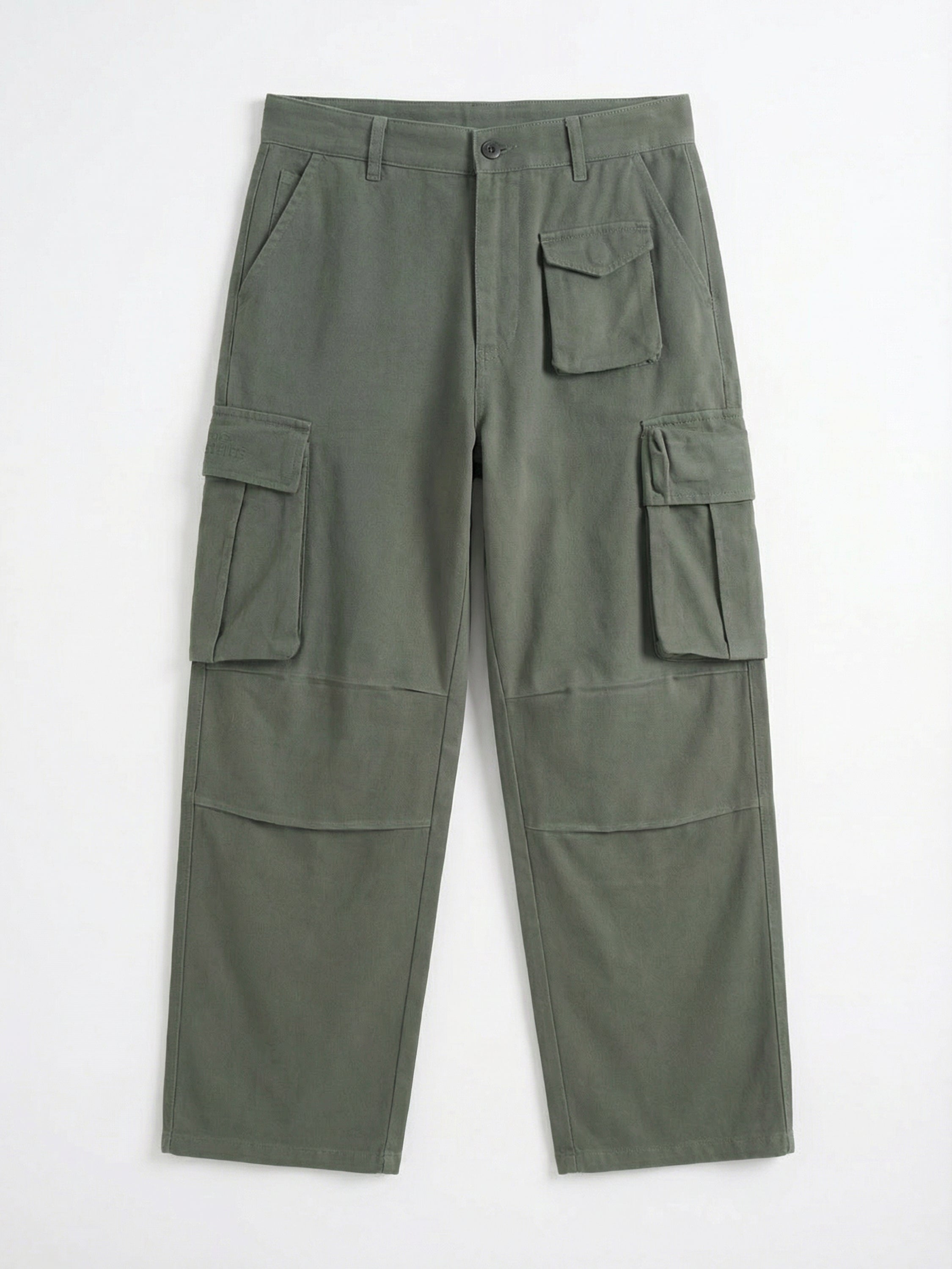 Highlander Men Olive Star Wars Loose Fit Solid Regular Trouser - Olive - Image 4