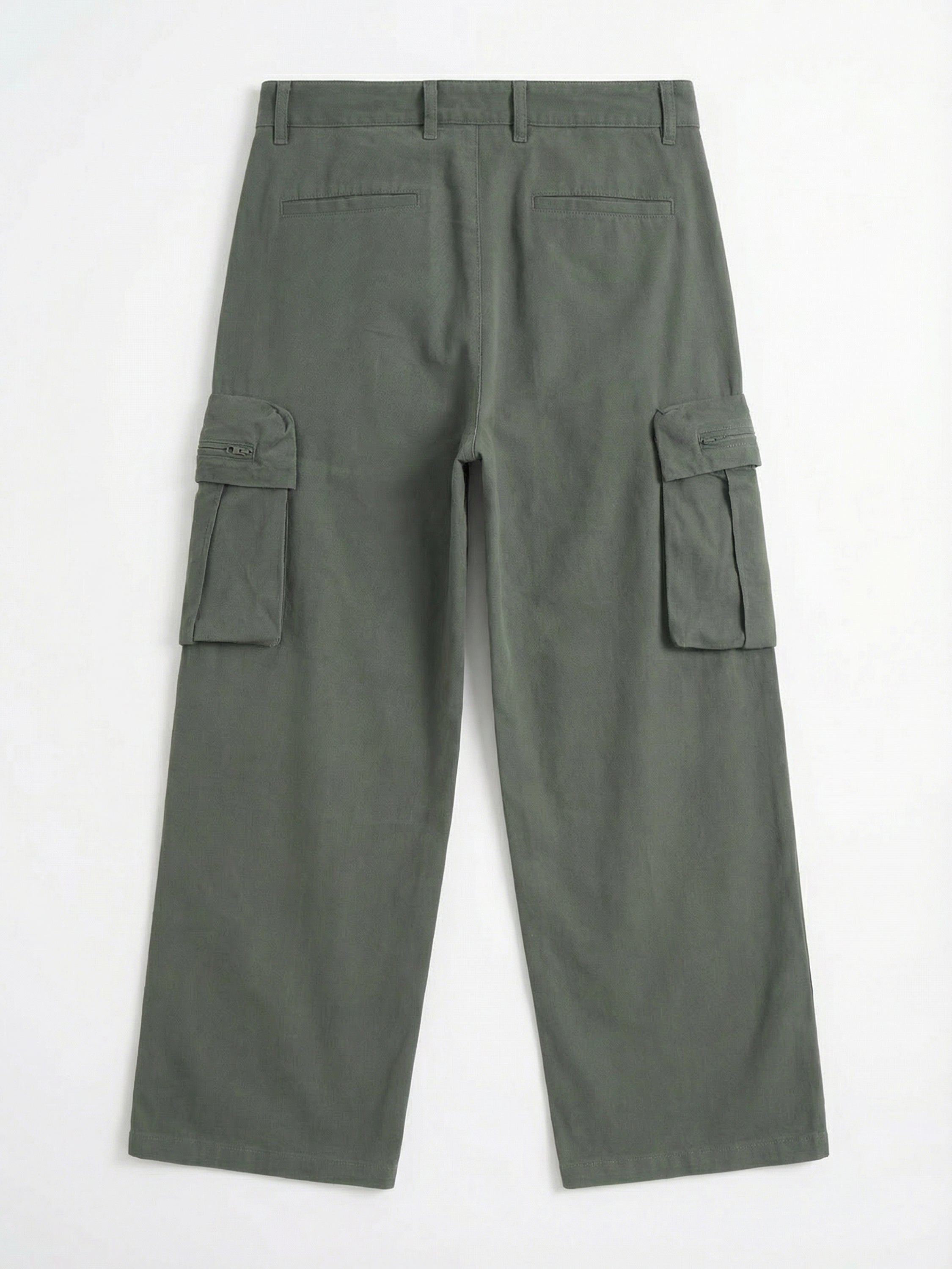 Highlander Men Olive Star Wars Loose Fit Solid Regular Trouser - Olive - Image 5