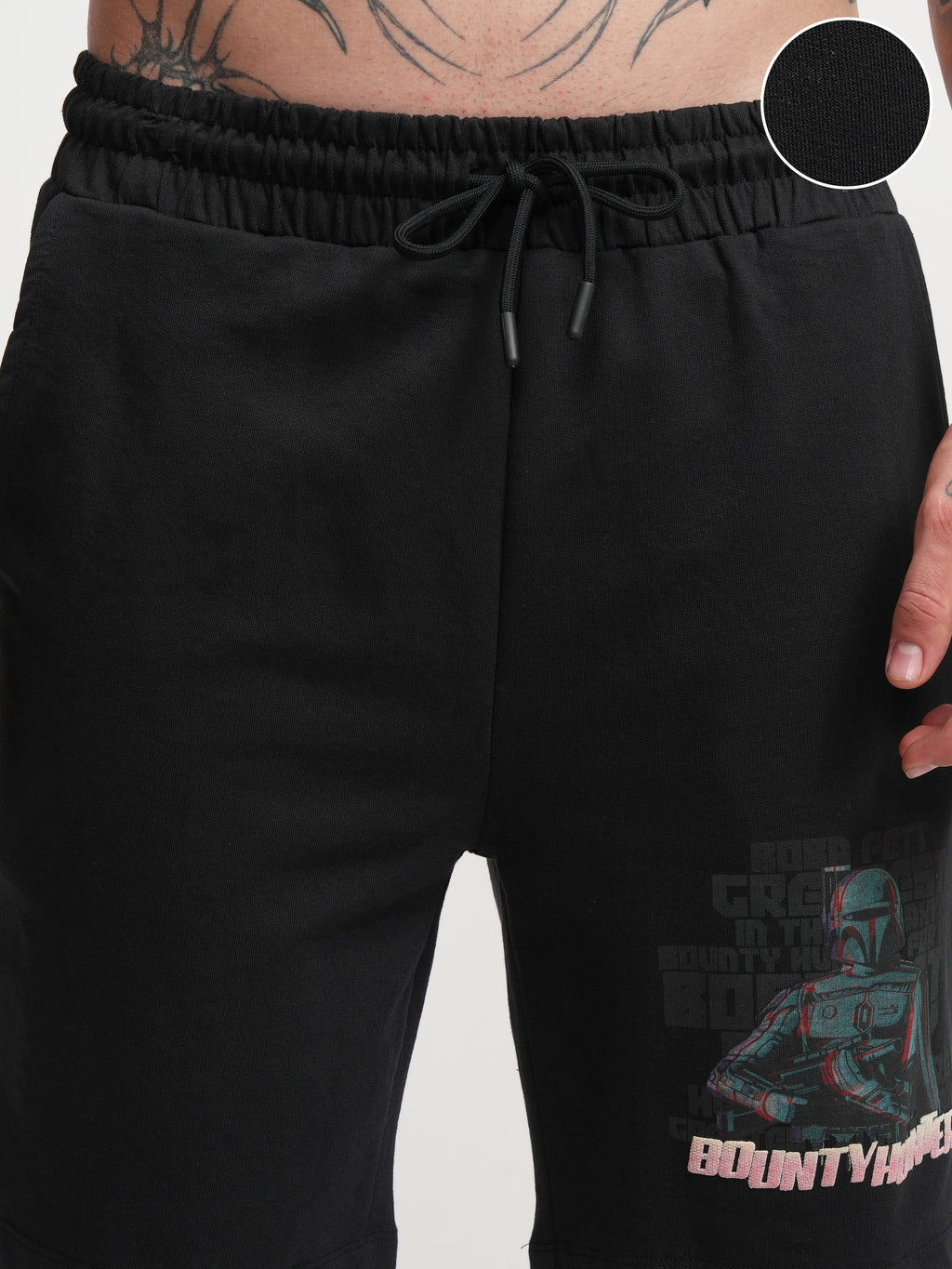Star Wars By Highlander Men Black Darth Vader Relaxed Fit Shorts - Black - Image 5