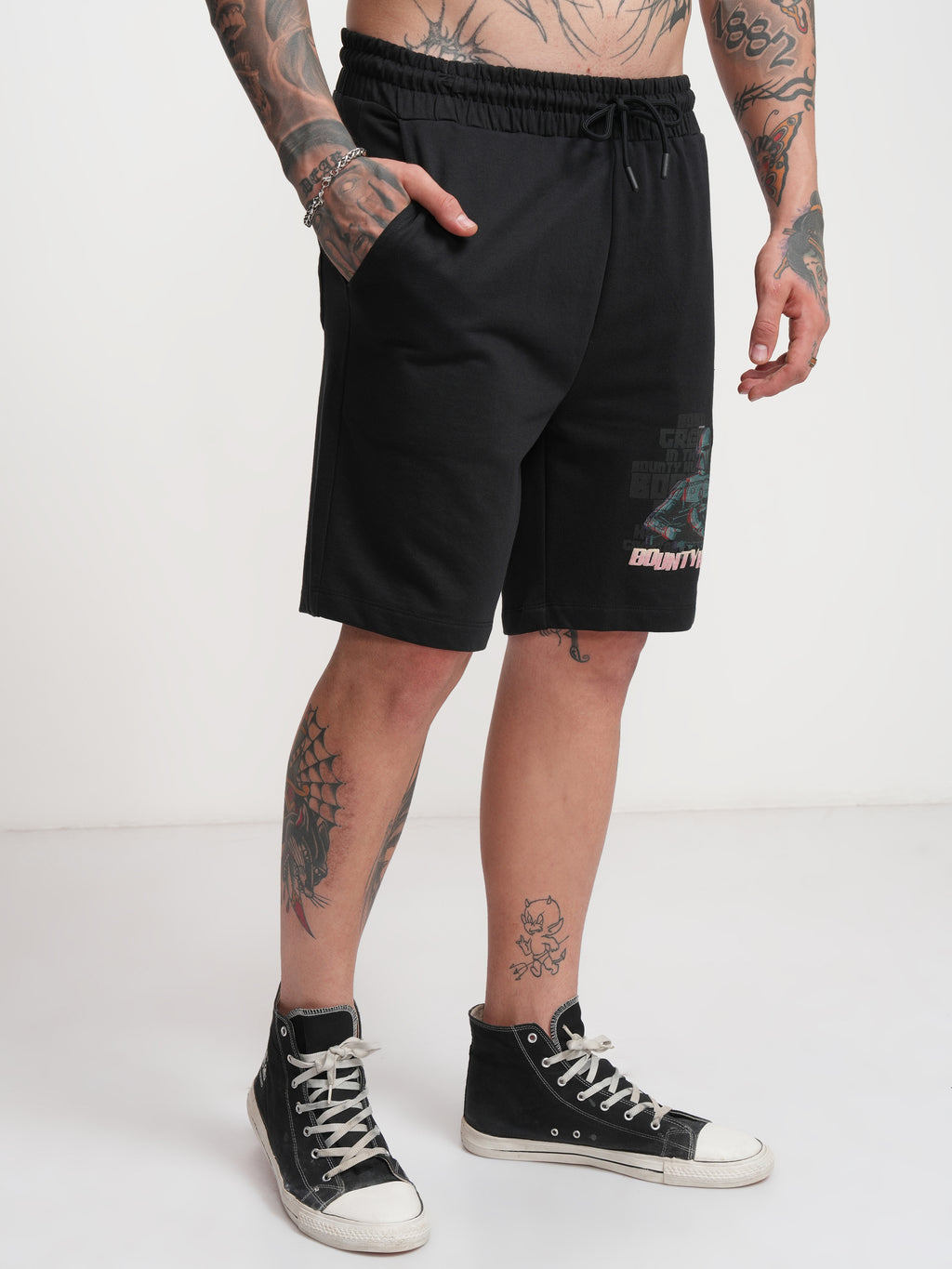 Star Wars By Highlander Men Black Darth Vader Relaxed Fit Shorts - Black - Image 6