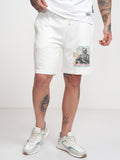 Star Wars By Highlander Men Off White Darth Vader Relaxed Fit Shorts - Off White - Image 1