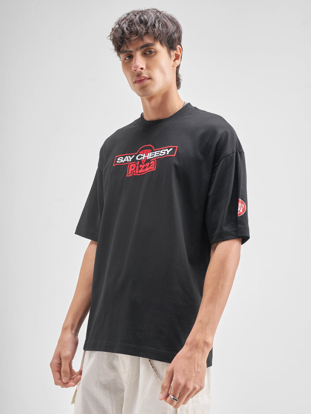 Highlander Men Black Ninja Turtles Embroidered Round Neck Embroidered T-Shirt - Black - Image 4