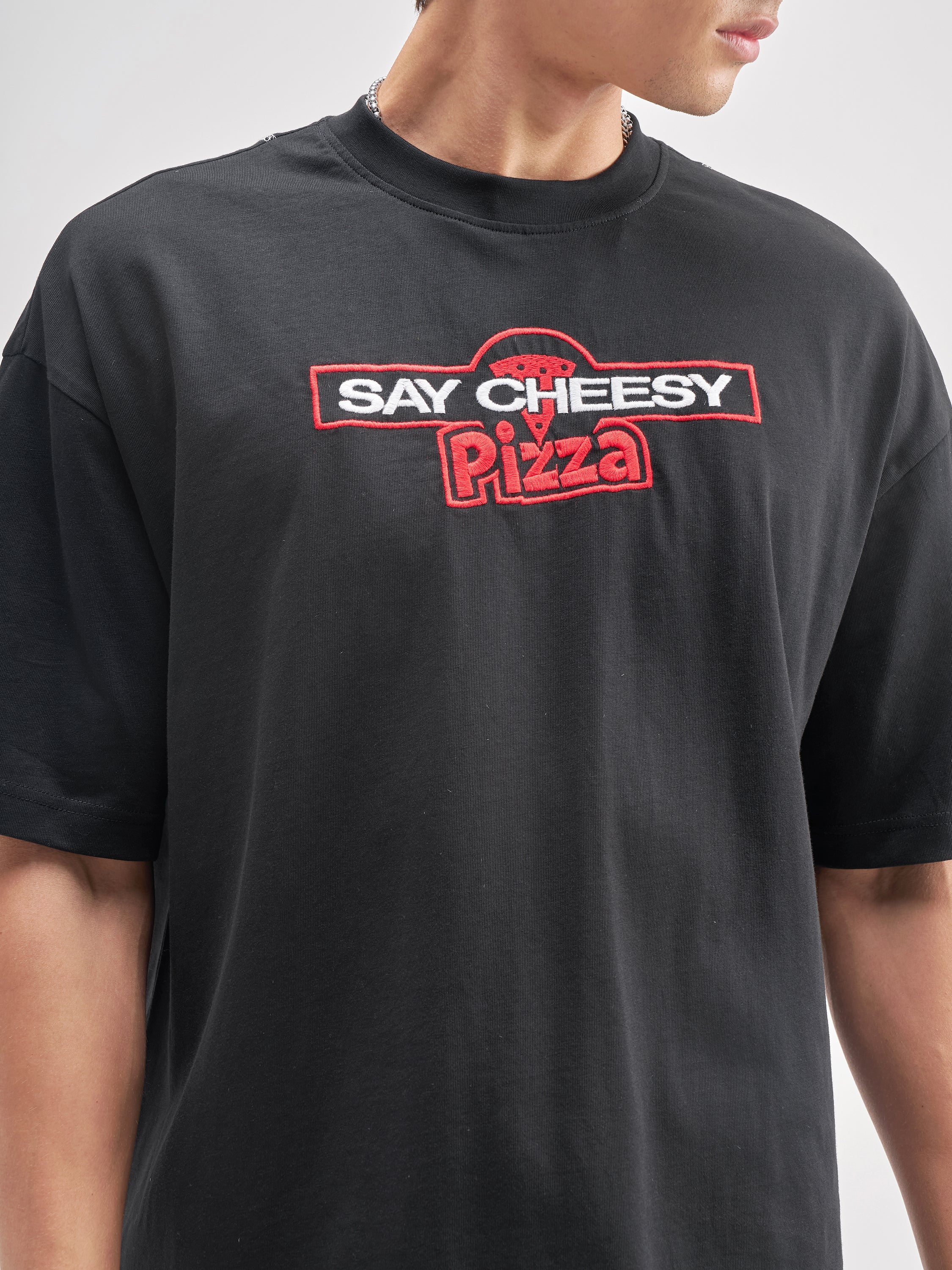 Highlander Men Black Ninja Turtles Embroidered Round Neck Embroidered T-Shirt - Black - Image 7