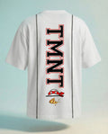 Highlander Men White Ninja Turtles Embroidered Round Neck T-Shirt - White - Image 1