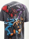 Highlander Men Grey Ninja Turtles Printed Round Neck Oversized Fit T-Shirt - Grey - Image 1