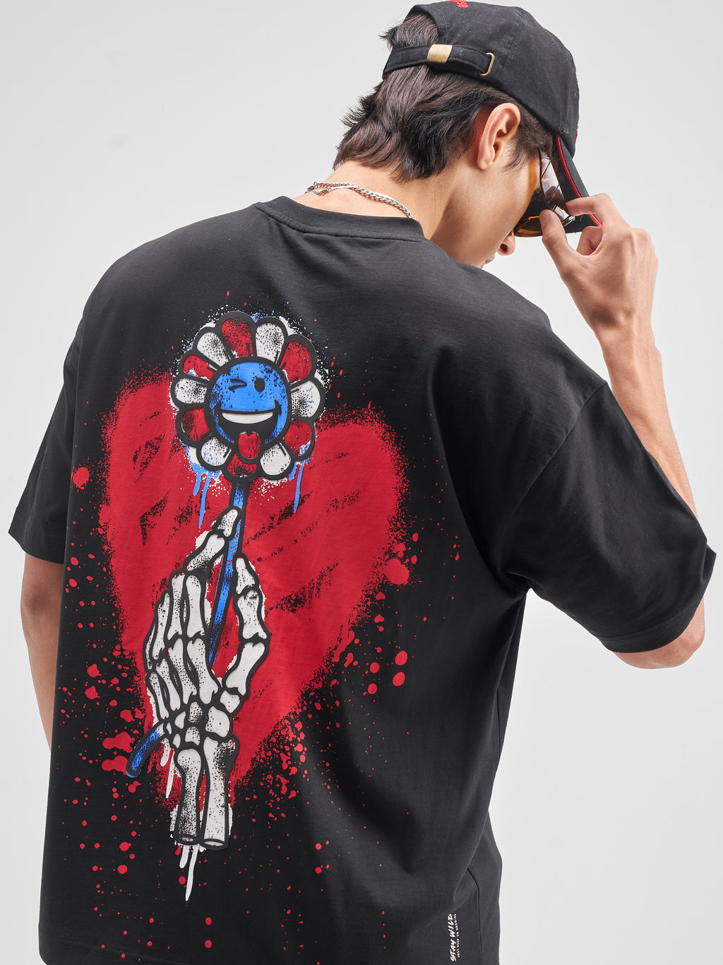 Highlander Men Black SmileyWorld® Printed Round Neck T-Shirt - Black - Image 1