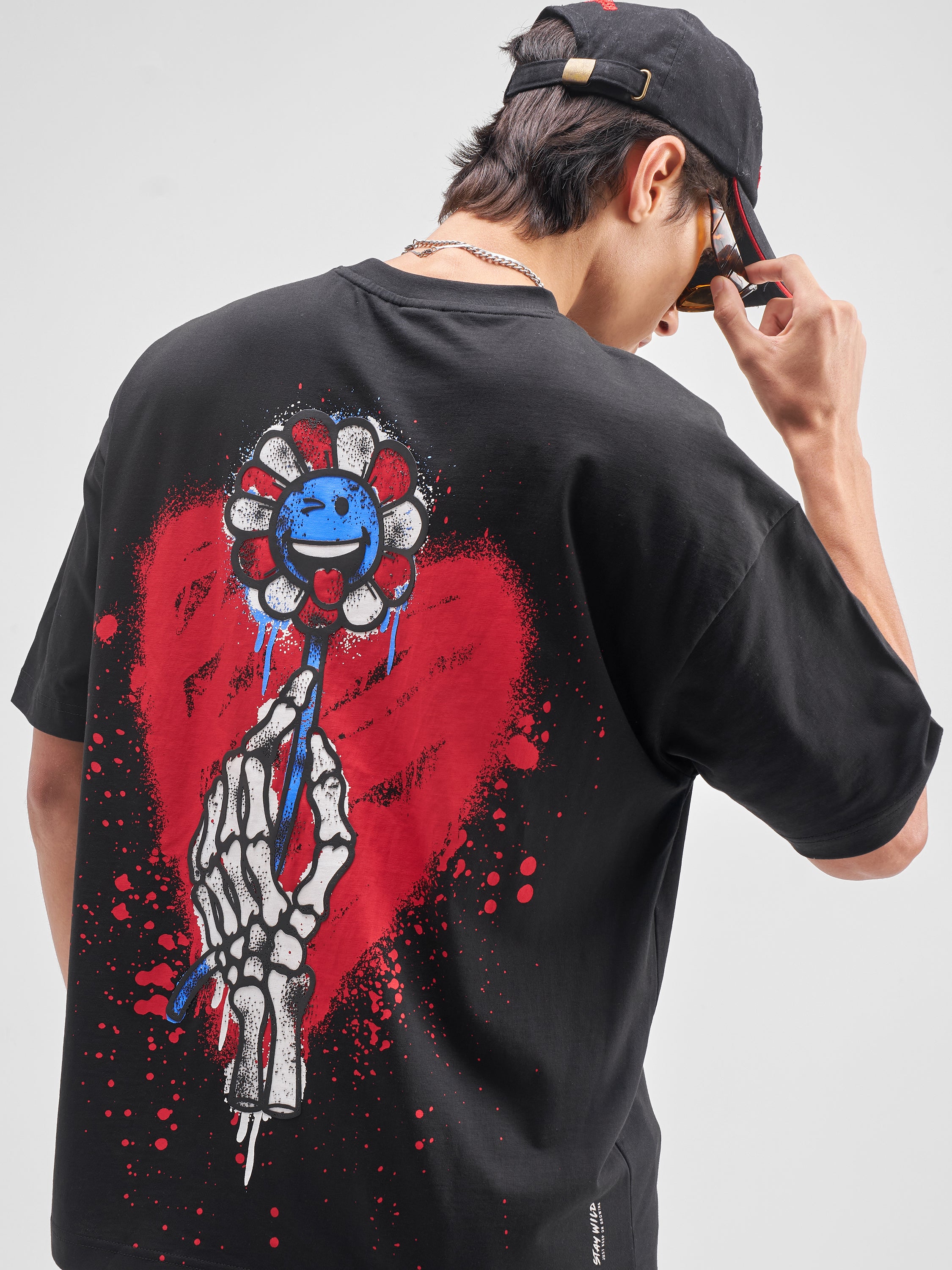 Highlander Men Black SmileyWorld® Printed Round Neck T-Shirt - Black - Image 1