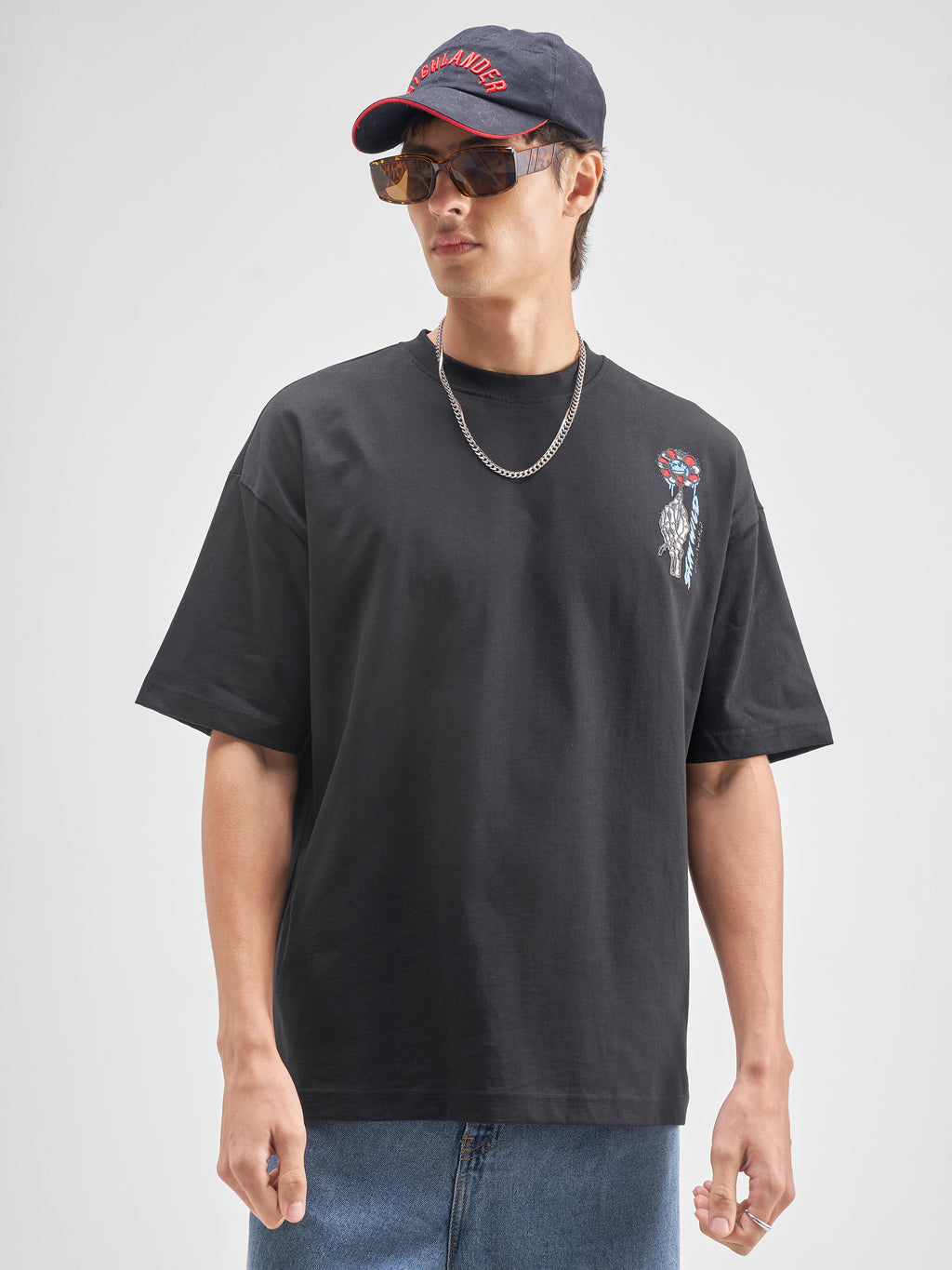 Highlander Men Black SmileyWorld® Printed Round Neck T-Shirt - Black - Image 3