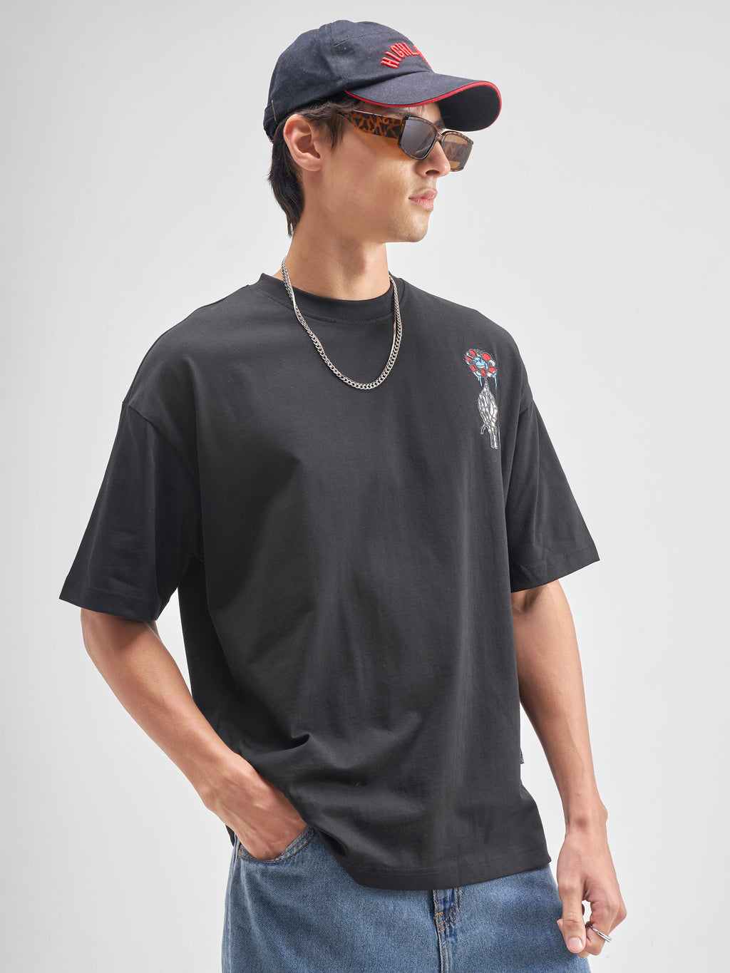 Highlander Men Black SmileyWorld® Printed Round Neck T-Shirt - Black - Image 6