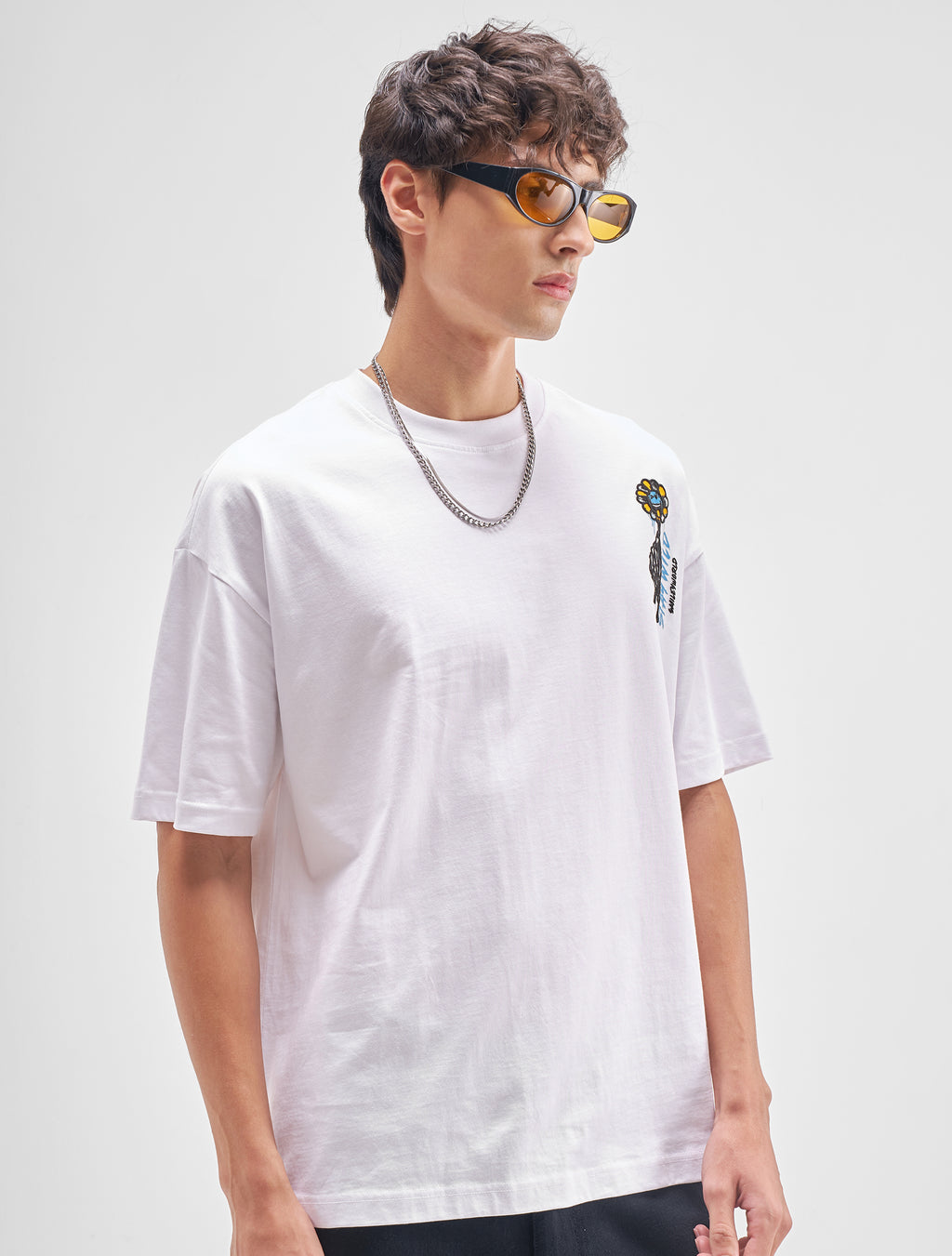 Highlander Men White SmileyWorld® Printed Round Neck T-Shirt - White - Image 6