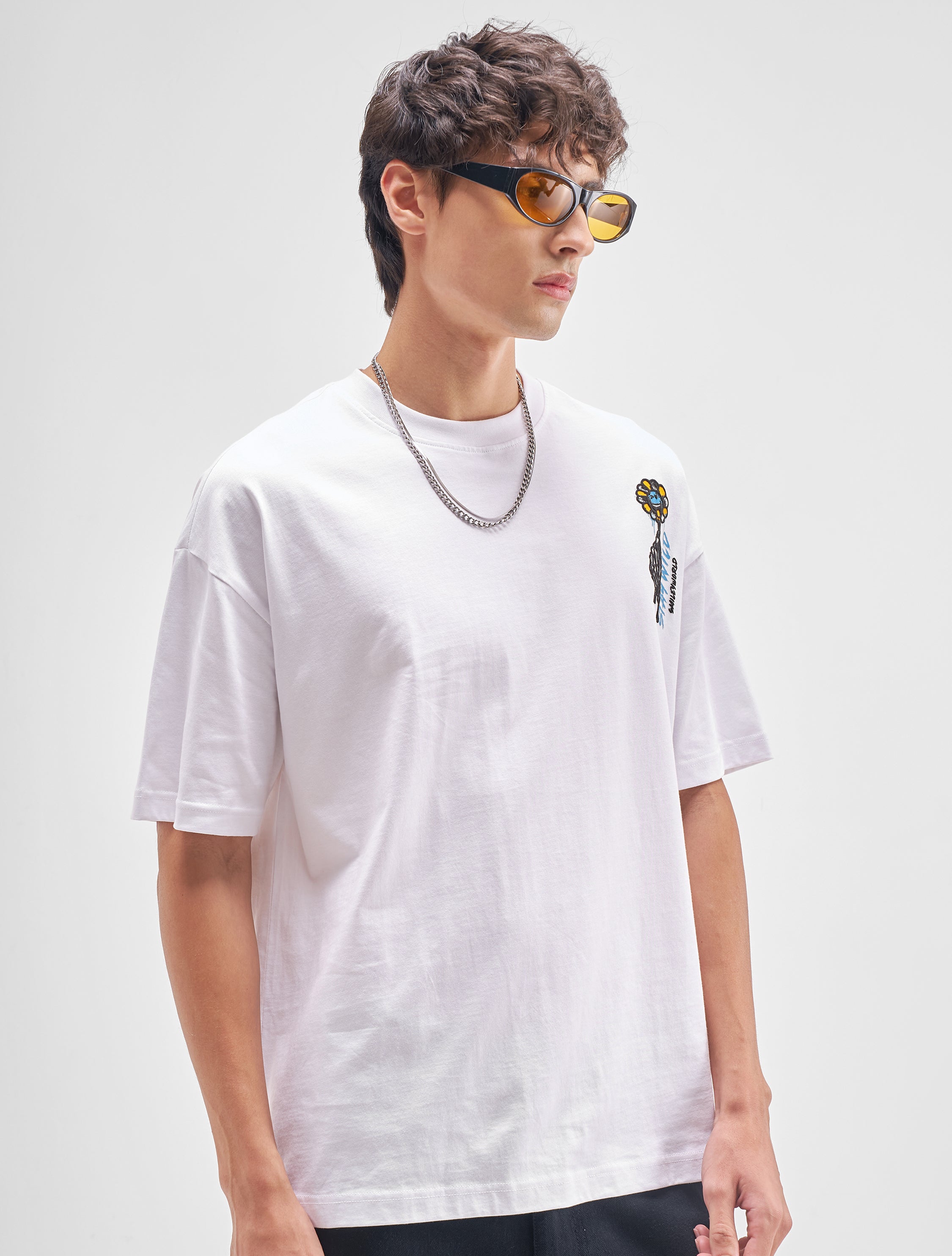 Highlander Men White SmileyWorld® Printed Round Neck T-Shirt - White - Image 6