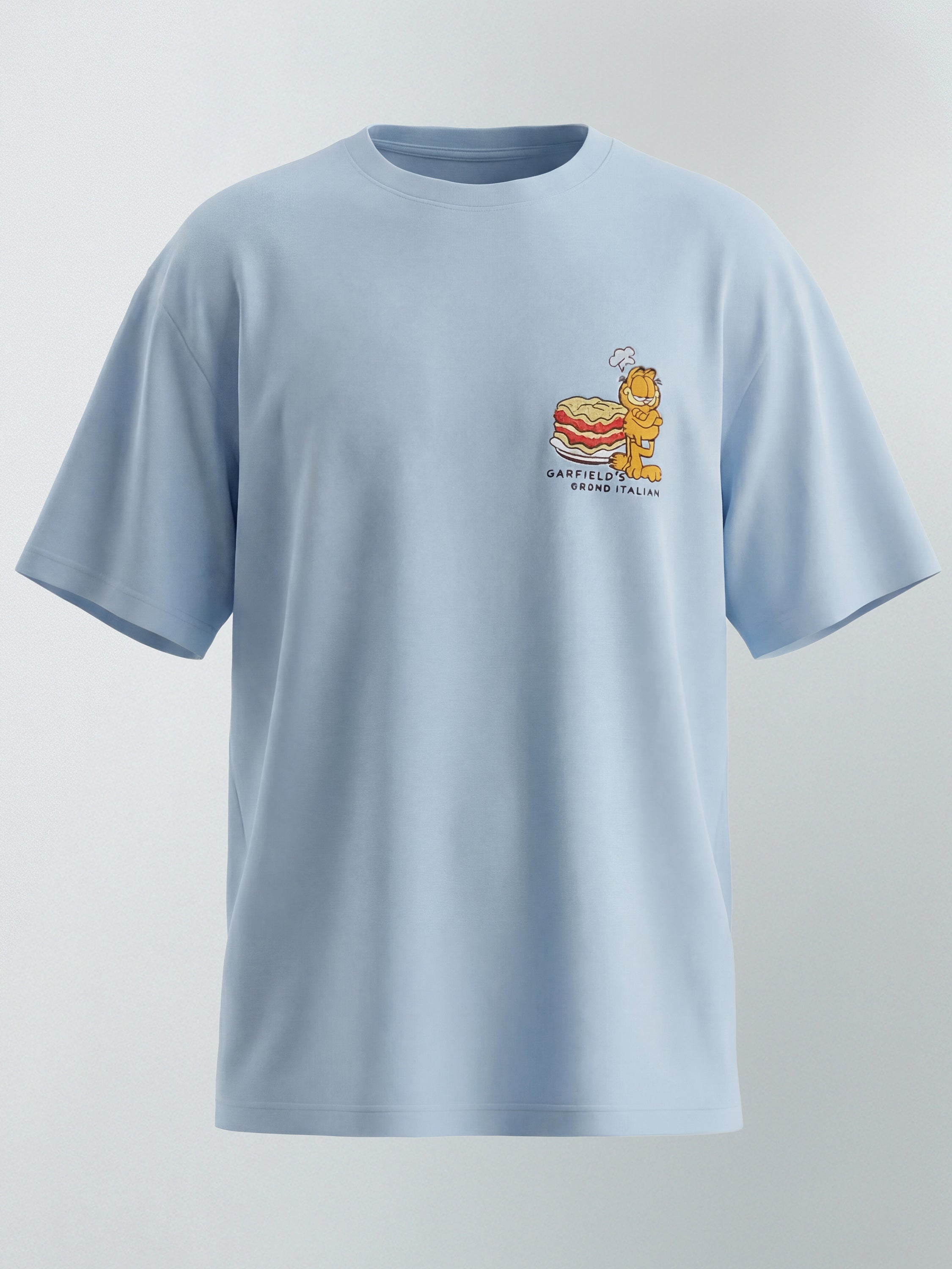 Highlander Men Blue Garfield Printed Round Neck T-Shirt - Blue - Image 2