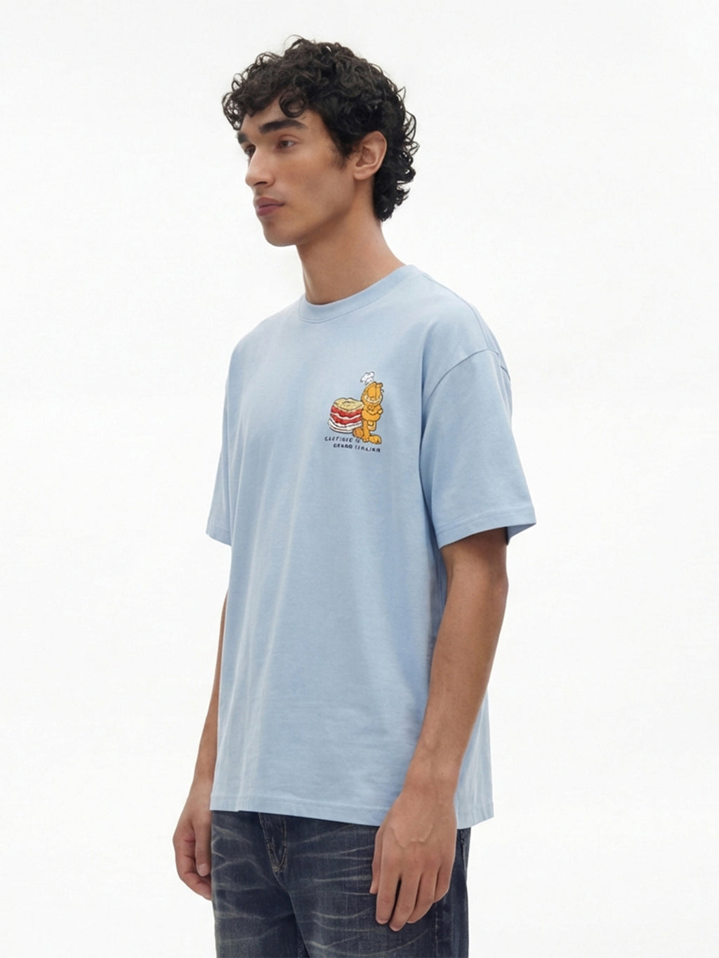 Highlander Men Blue Garfield Printed Round Neck T-Shirt - Blue - Image 6
