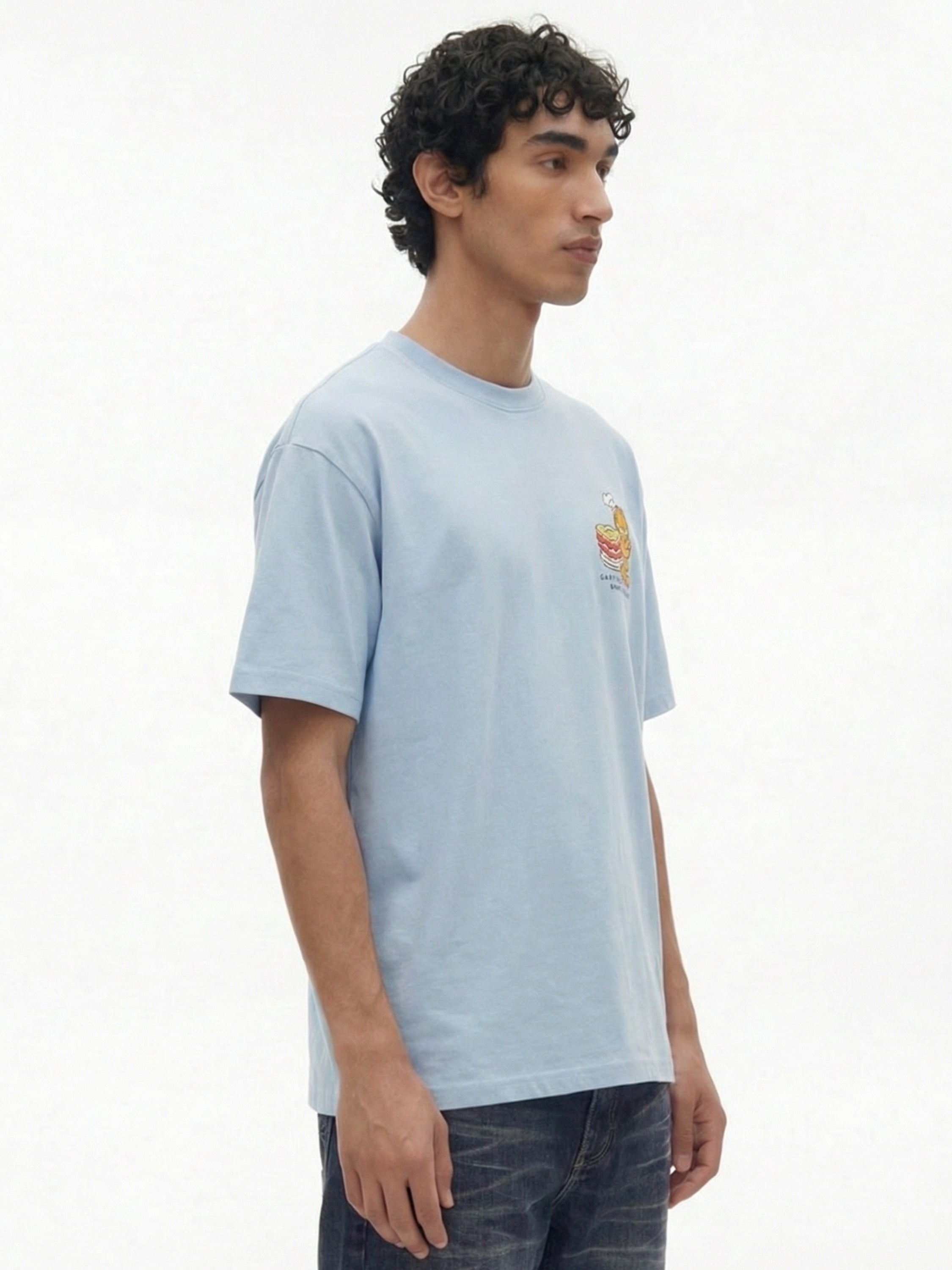 Highlander Men Blue Garfield Printed Round Neck T-Shirt - Blue - Image 7