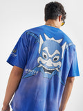 Highlander Men Blue Avatar Printed Round Neck Oversized Fit T-Shirt