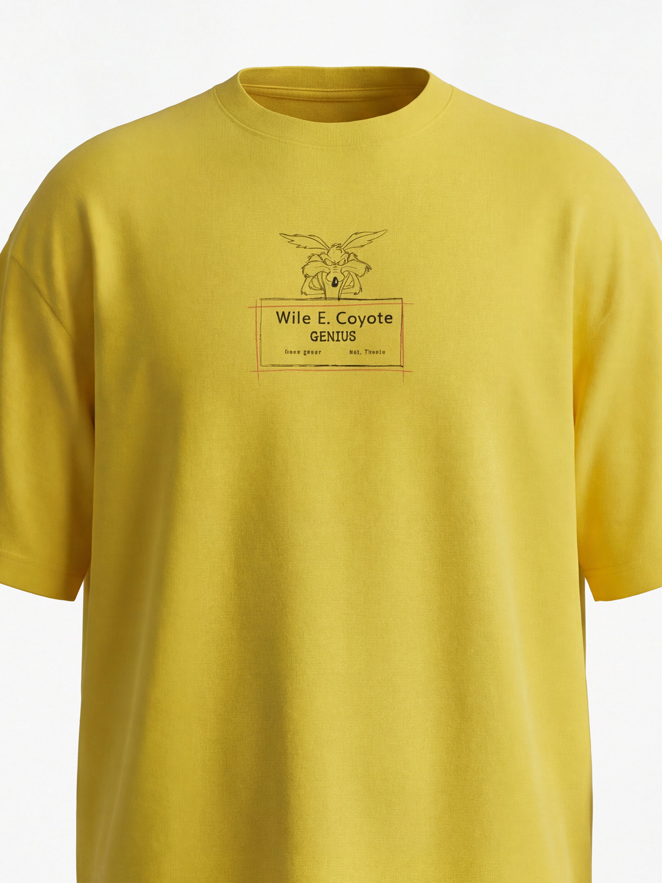 WB By Highlander Men Yellow Looney Tunes Printed Round Neck T-Shirt - Yellow - Image 2