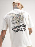 WB By Highlander Men White Looney Tunes Printed Round Neck T-Shirt - White - Image 1