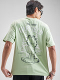 Highlander Men Green Garfield Embroidered Round Neck T-Shirt - Green - Image 1