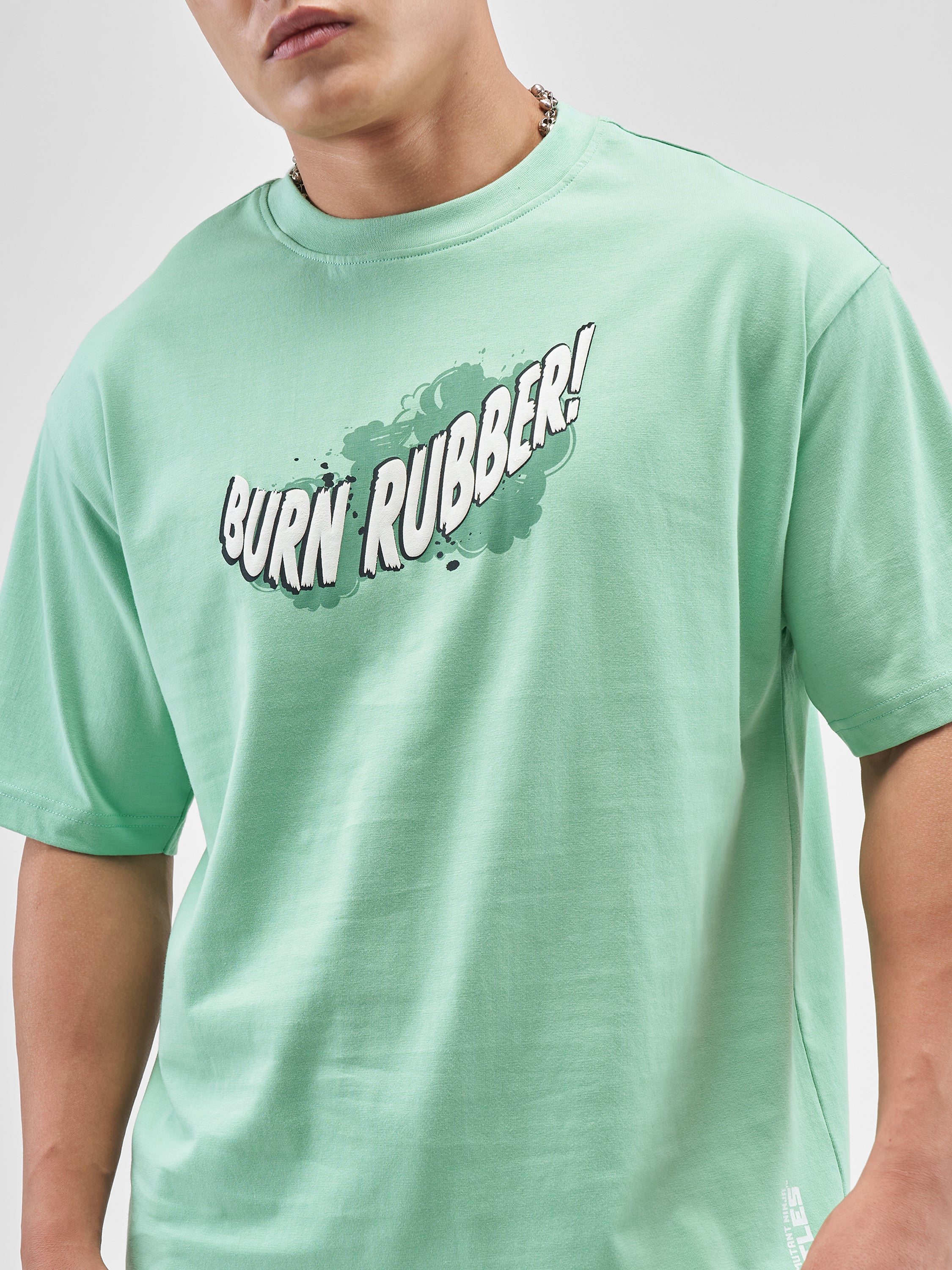 Highlander Men Green Ninja Turtles Printed Round Neck T-Shirt - Green - Image 7