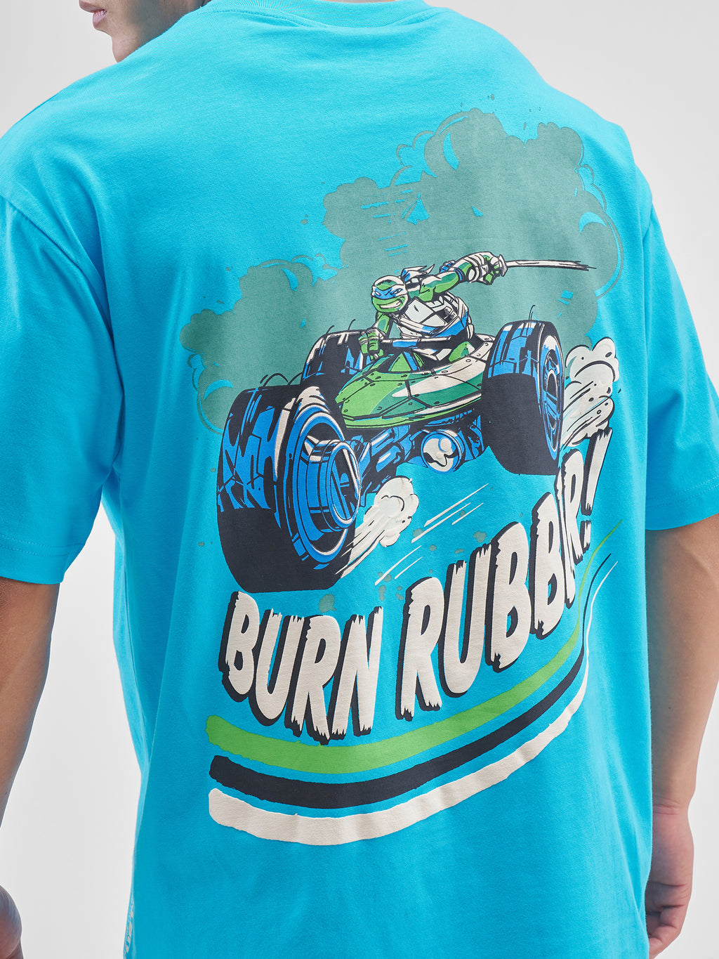 Highlander Men Turquoise Ninja Turtles Printed Round Neck T-Shirt - Turquoise - Image 5