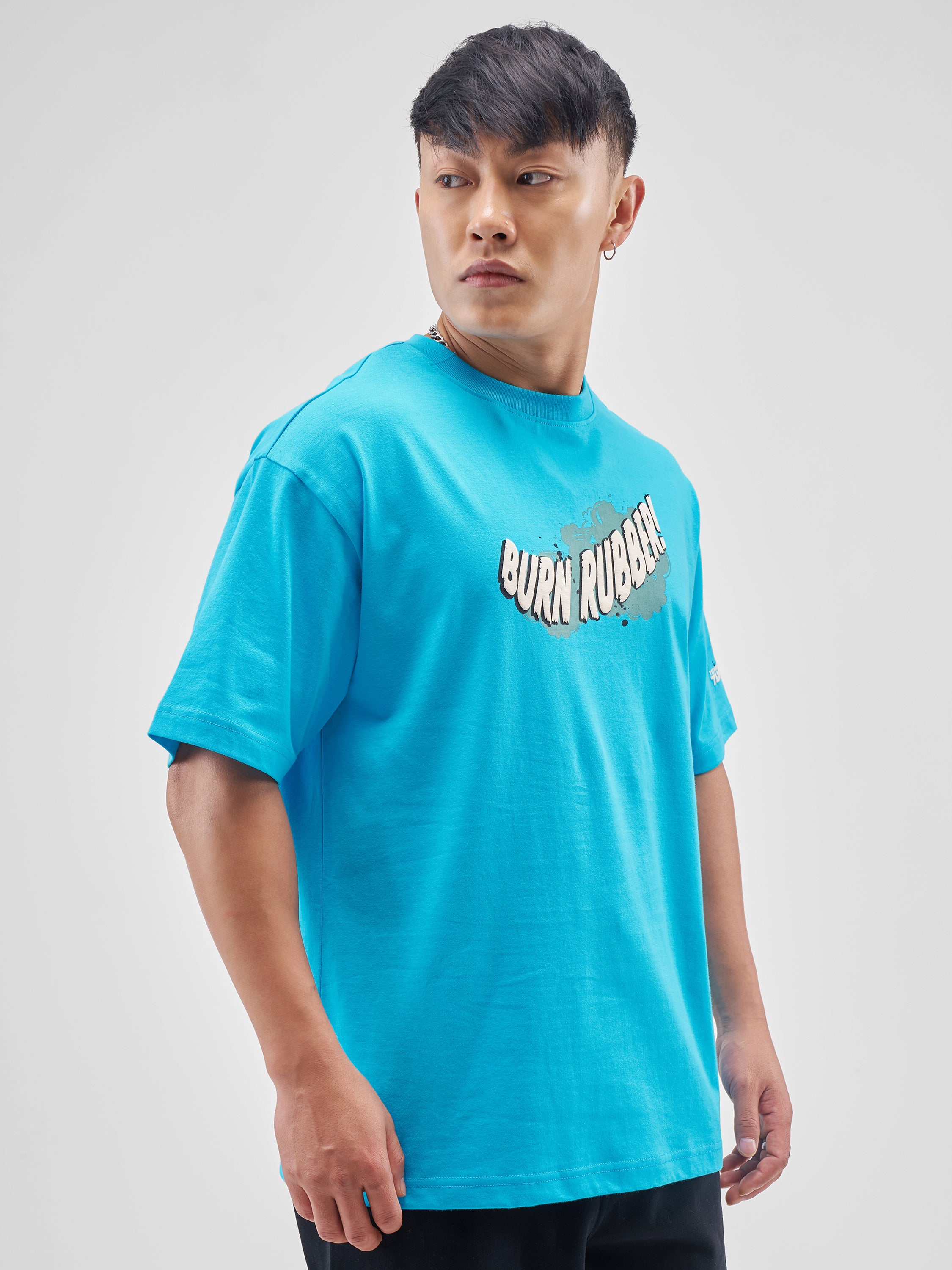 Highlander Men Turquoise Ninja Turtles Printed Round Neck T-Shirt - Turquoise - Image 6