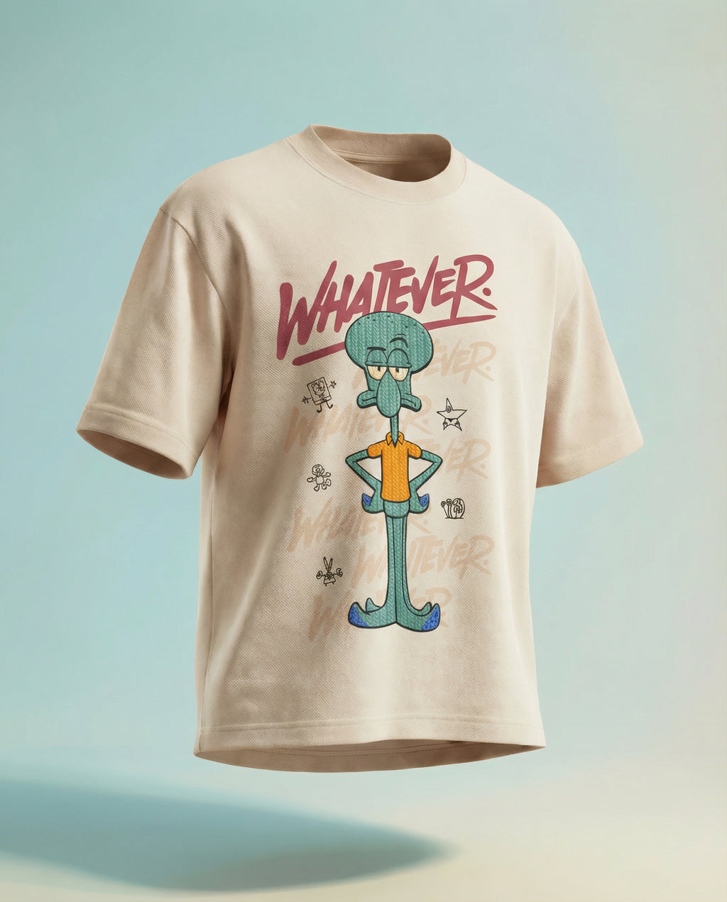 Highlander Men Beige Spongebob Squarepants Printed Round Neck T-Shirt - Beige - Image 1