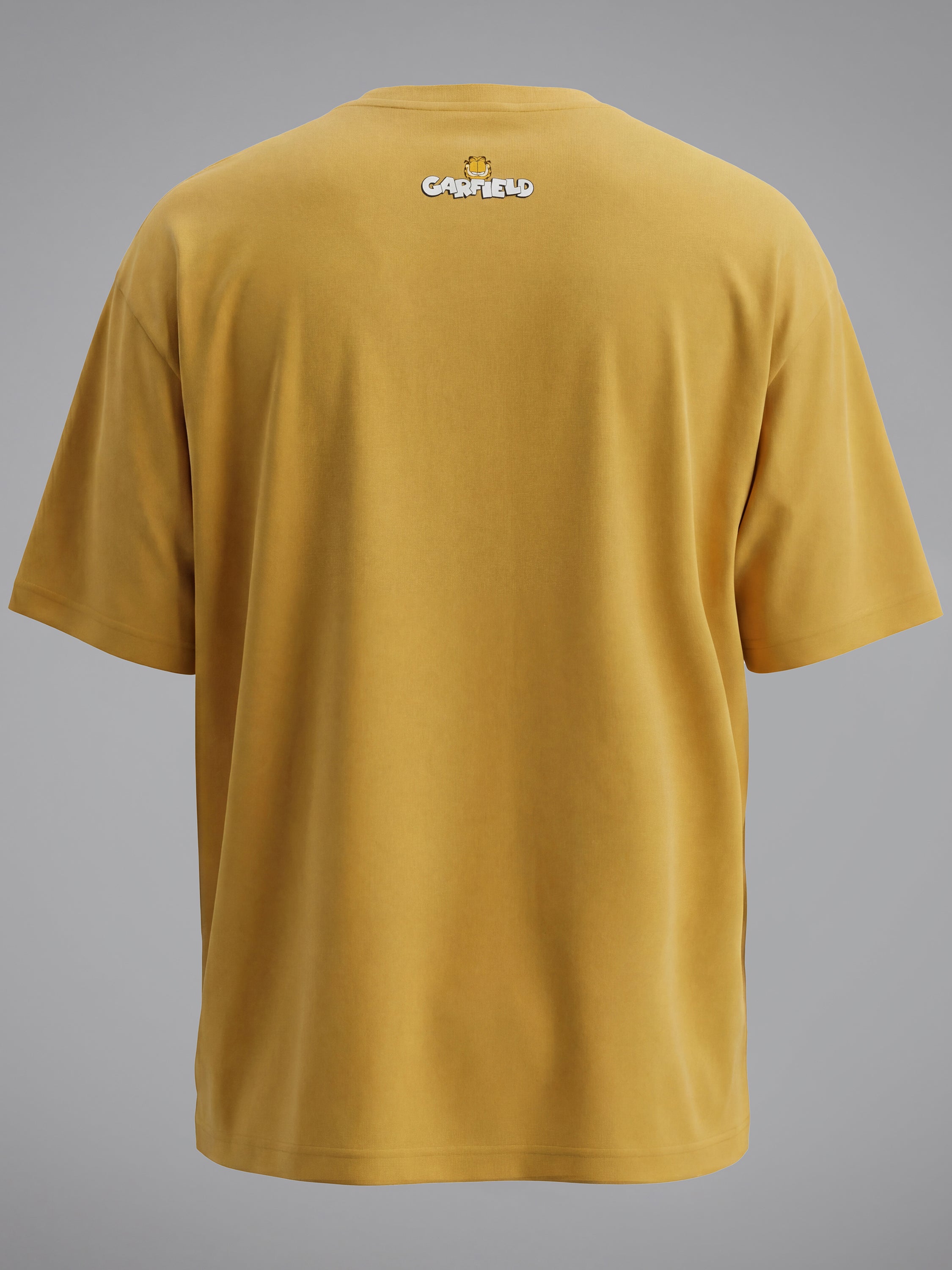 Highlander Men Mustard Garfield Printed Round Neck T-Shirt - Mustard - Image 9