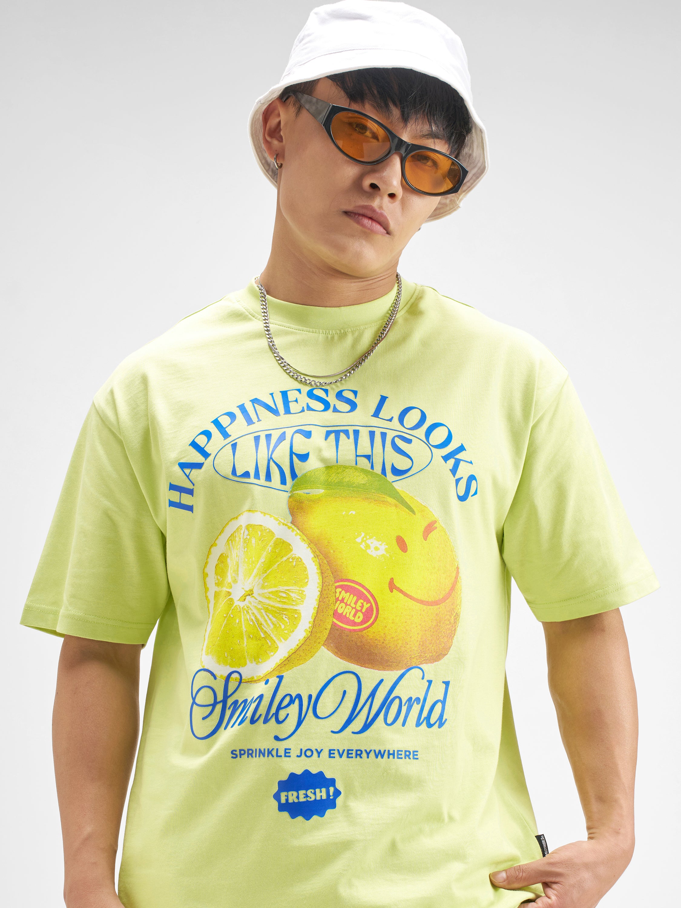 Highlander Men Green SmileyWorld® Printed Round Neck T-Shirt - Green - Image 1