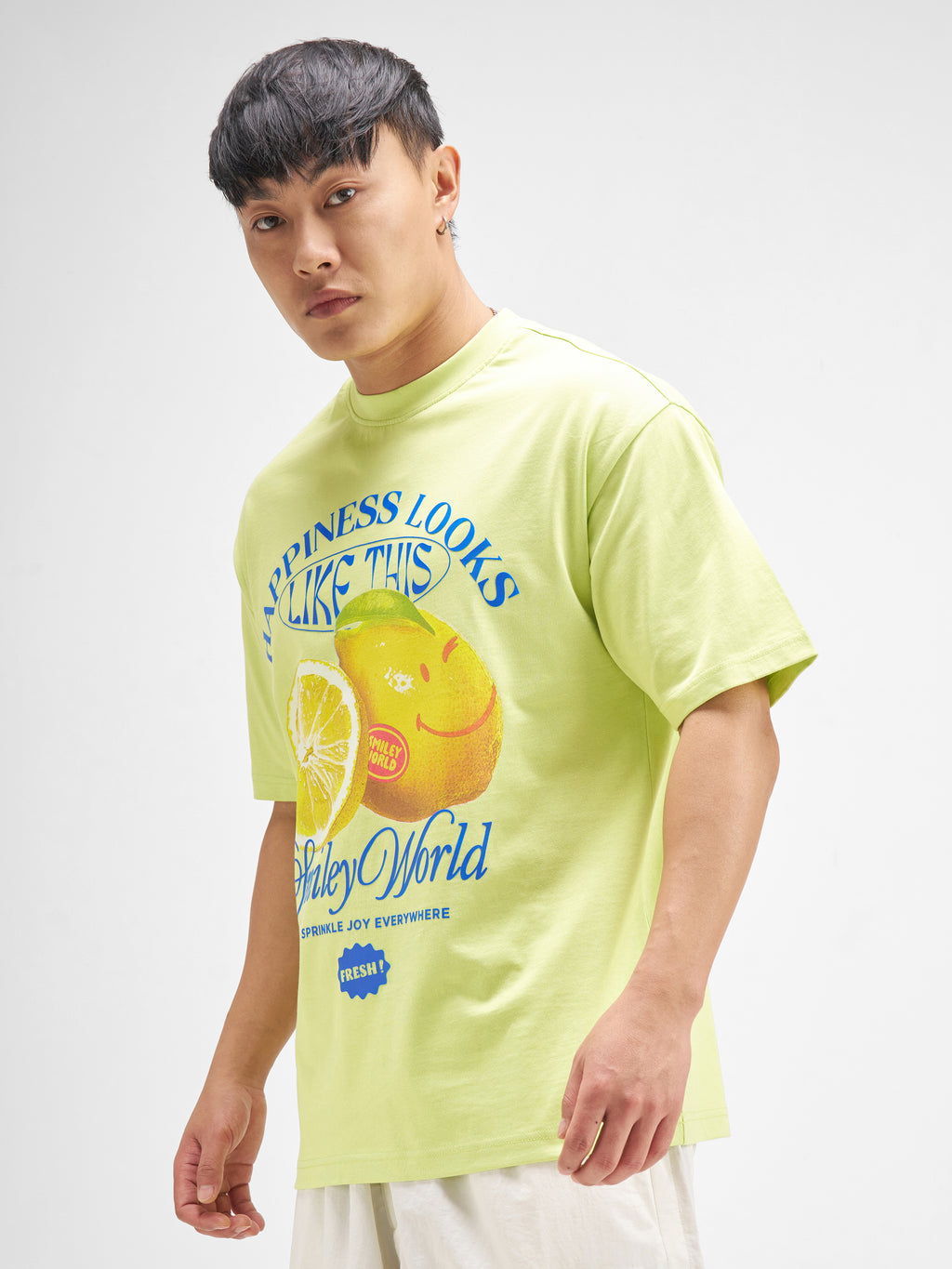Highlander Men Green SmileyWorld® Printed Round Neck T-Shirt - Green - Image 4
